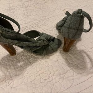 Joyfolie Gray Plaid Women's Heels